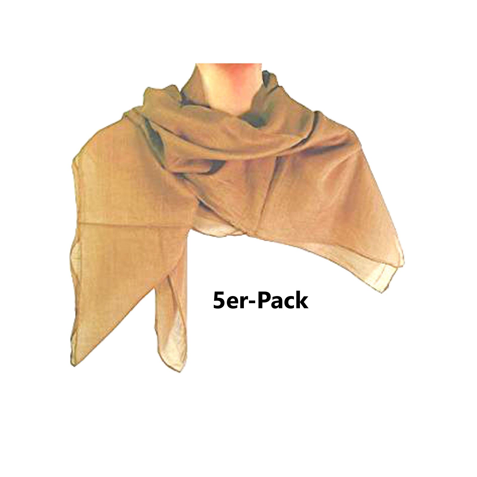 Bild von Tücher beige 5er Pack einfarbig PORTOFREI 